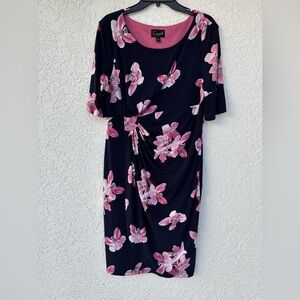 Faux wrap ruched twist knot front—perfect for Easter